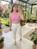 Blusa rosa c/pedrería