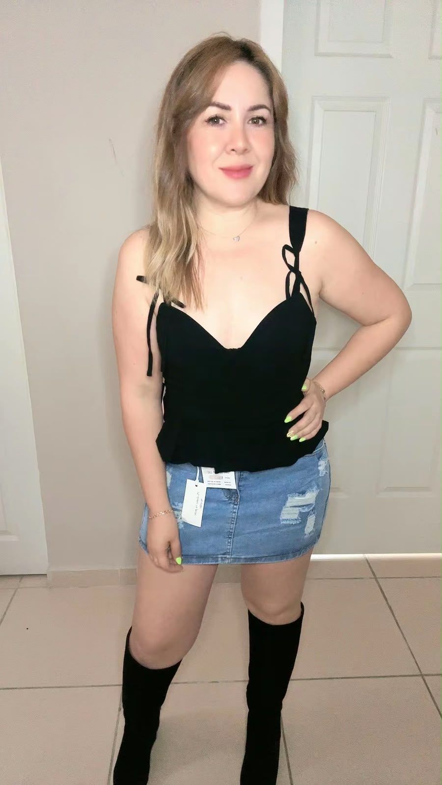 Falda/short de mezclilla