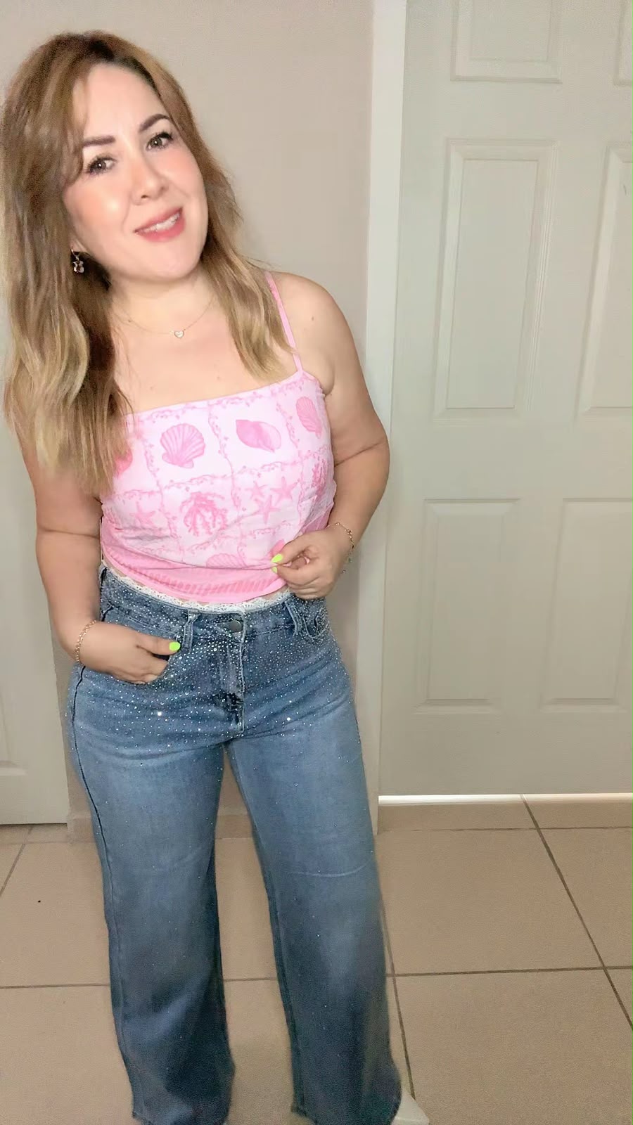 Jeans c/cristales