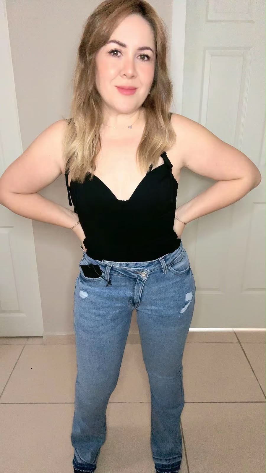 Jeans cruzado
