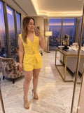 Palazzo short amarillo