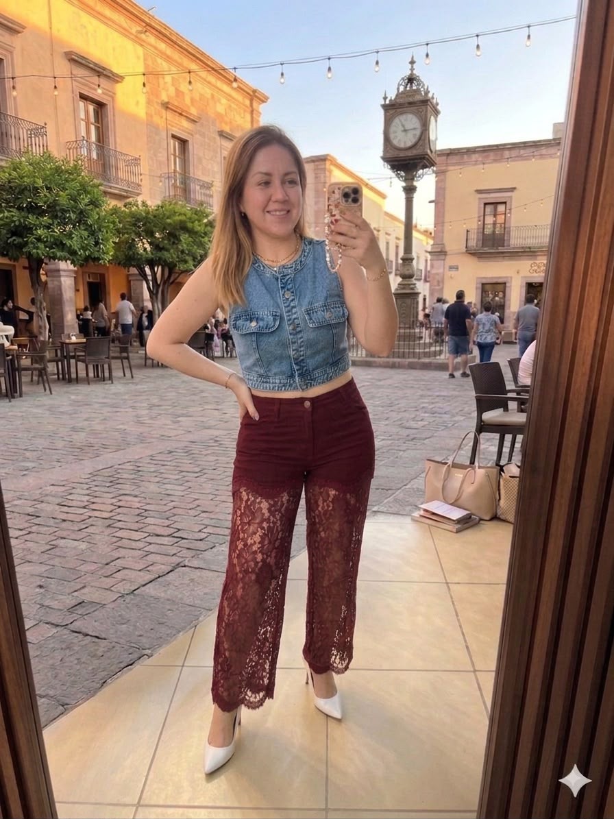 Pantalón encaje