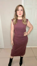 Vestido c/drapeado